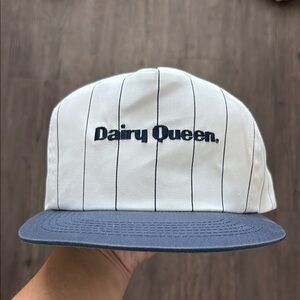 Vintage White and Blue Baseball Cap